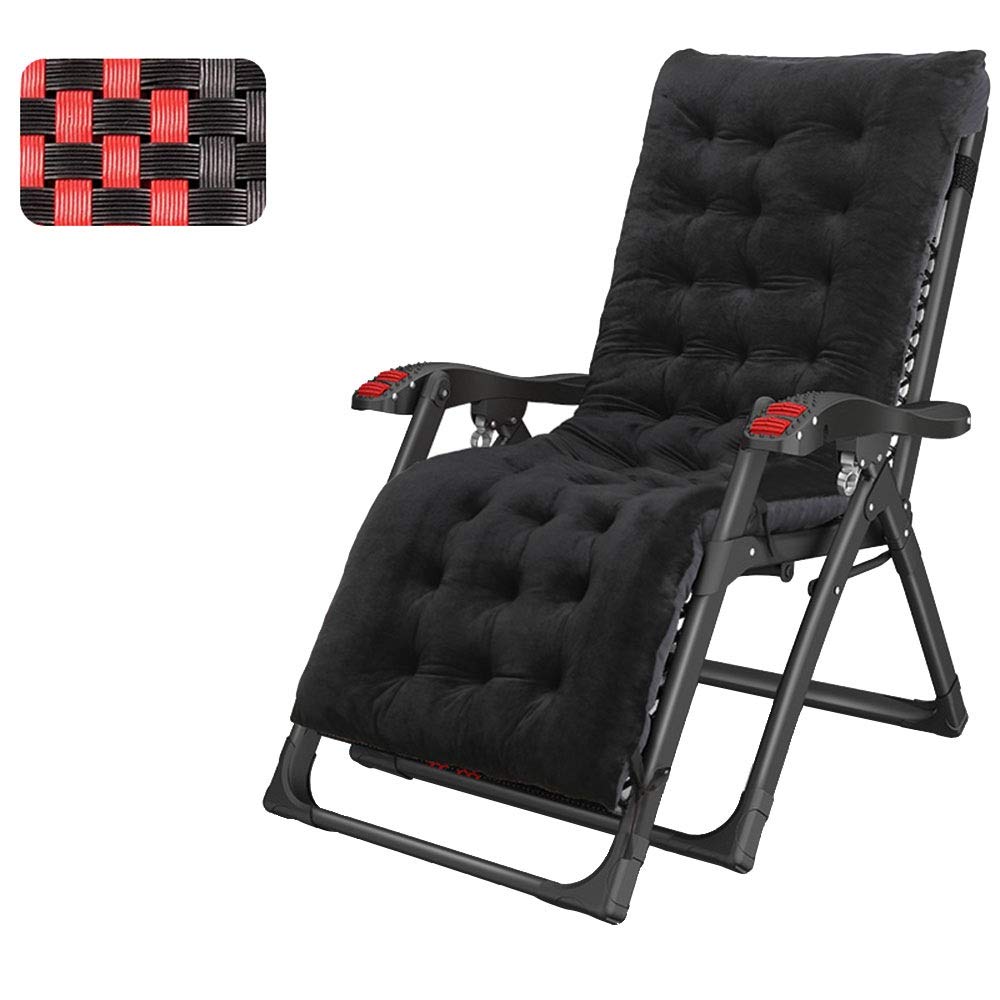 Chaise longue pliante pour forte charge, bain de soleil assise large avec appui-tête