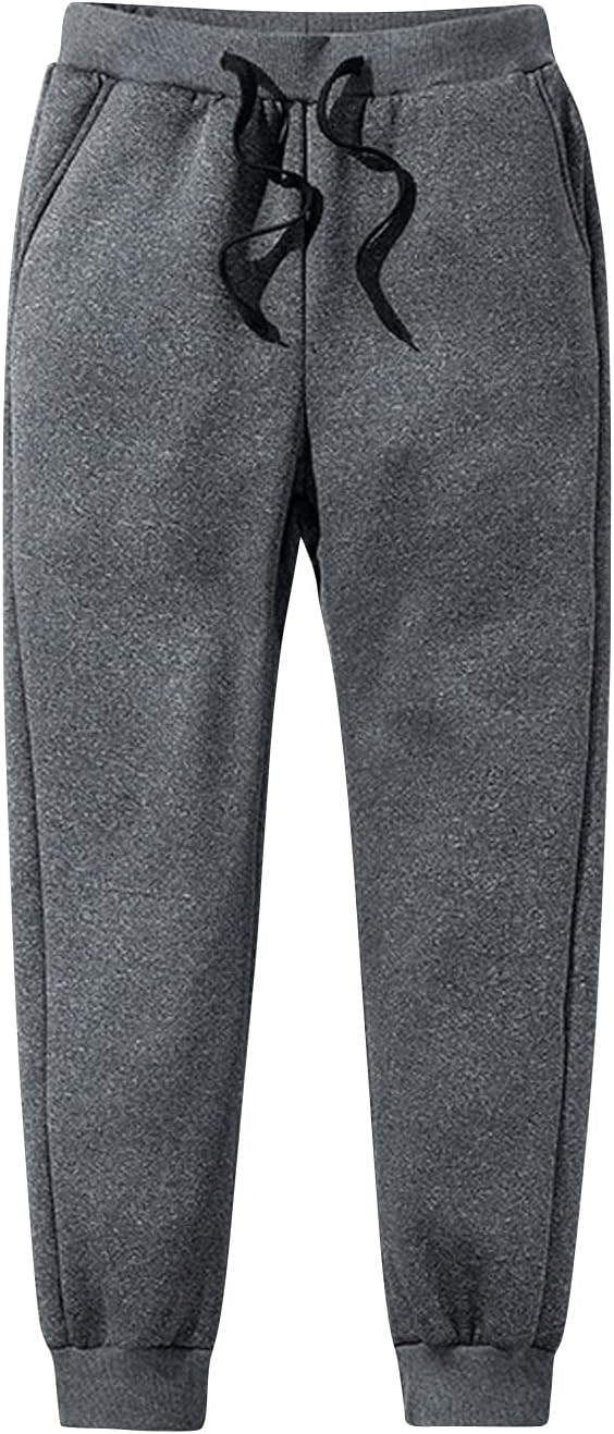 Men's Winter Warm Sherpa Lined Active Thermal Jogger Fleece Sweatpants Track Pants - Image 5
