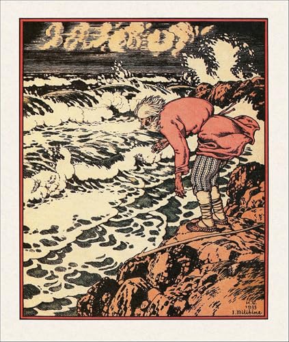 Illustration du conte du pecheur et du poisson Bilibin en impression d'art premium