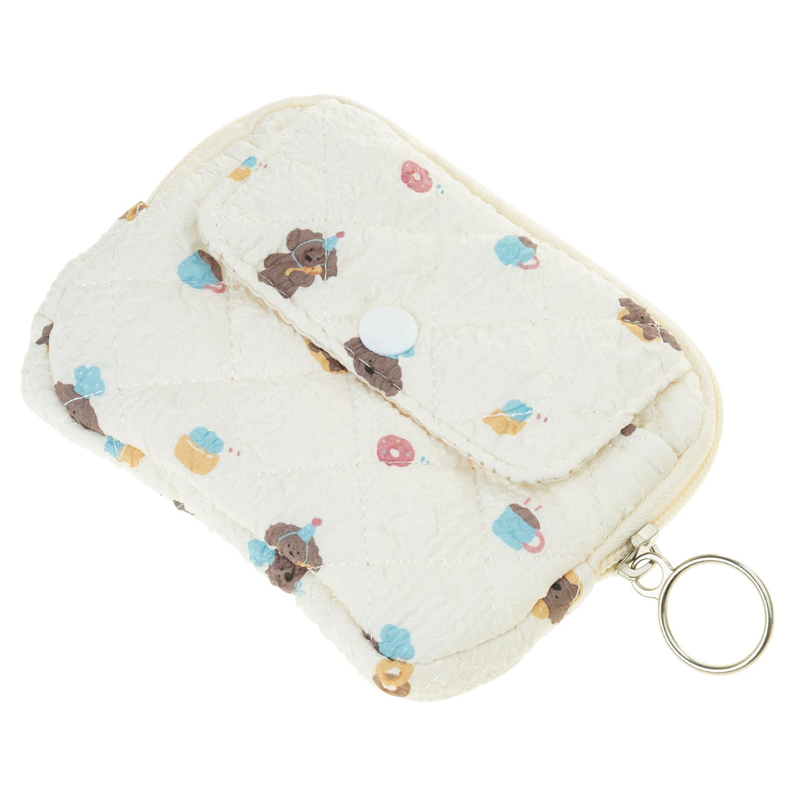 MIDOKSTUA Floral Coin Purse Small Storage Bag Cartoon Wallet Coin Pouches Money Bag Card Bag Change Bag Quilted Change Purse