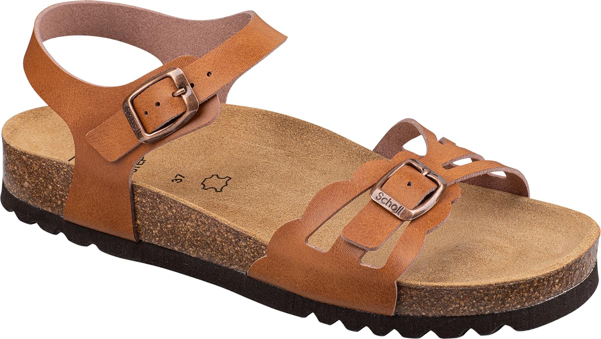 Scholl Women's Martine Sandal, Cognac, 7 UK