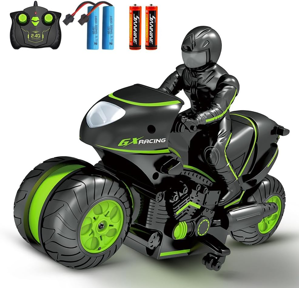 RC Motorcycle Remote Control Motorcycles,High Speed Rc Car Remote Control Car,2.4Ghz 360Ã‚° Rotating Drift Stunt Car Motorbike for Kids Age 4,5,6,7,8 and Up Year Old