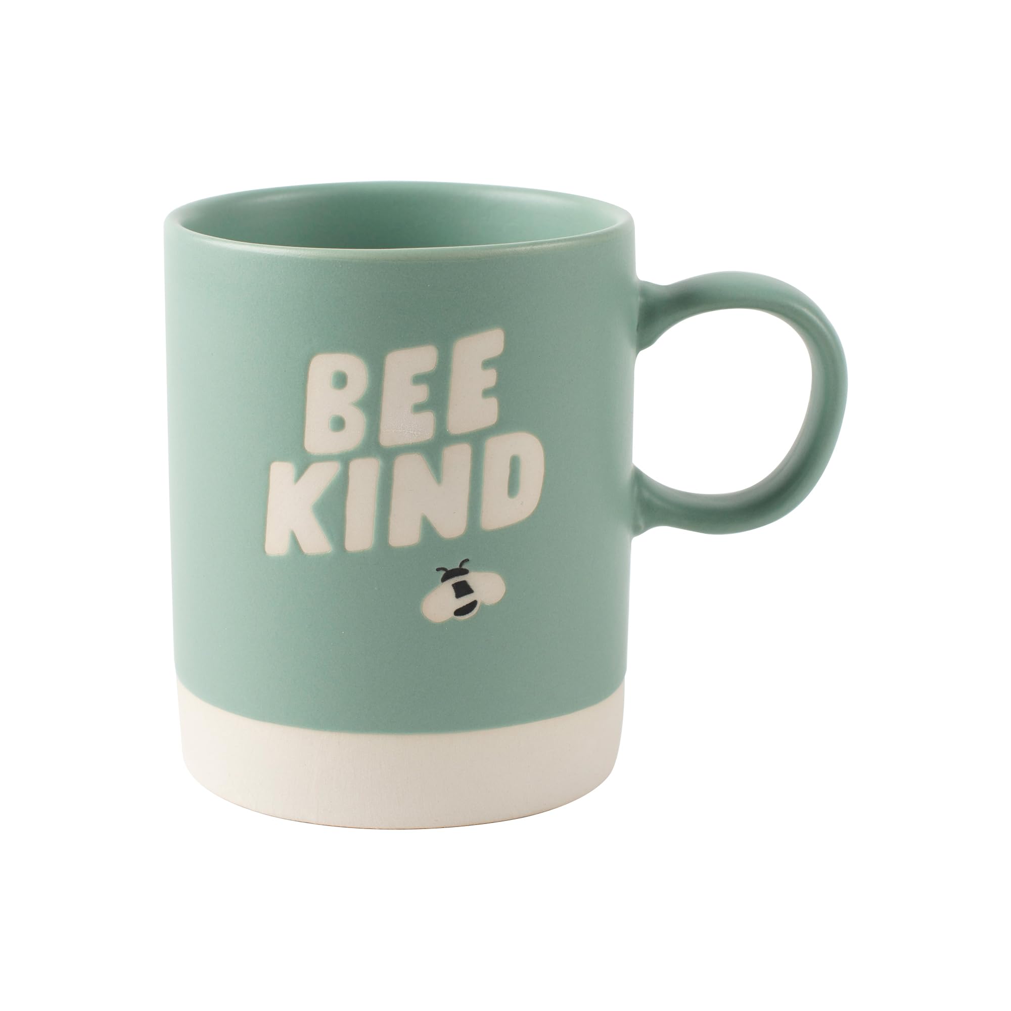 Fringe Studio Saratoga Stoneware Mug, BEE KIND, 3.5" x 4.25", 14 fl. oz, Esprit Collection (354027)
