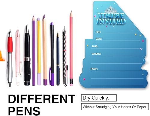 Miniatura 4 de 20 invitaciones de fiesta de cumpleaños de 4 cumpleaños con sobres de doble cara en forma de copo de nieve de invierno invitaciones para niños de 4