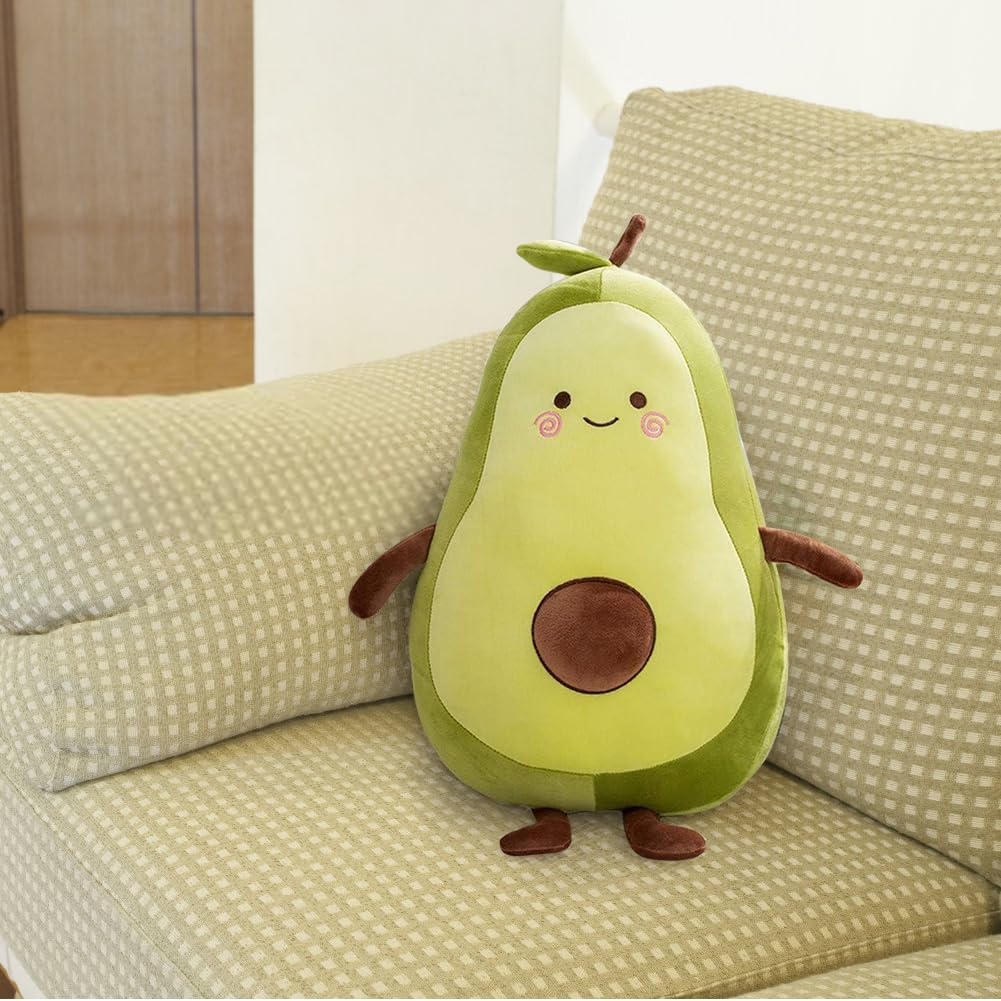 YGCHEN Avocado Plüsch Kissen – 30 Cm, Grün, Aus PP-Baumwolle, Kuscheliges Spielzeug Oder Deko-Kissen