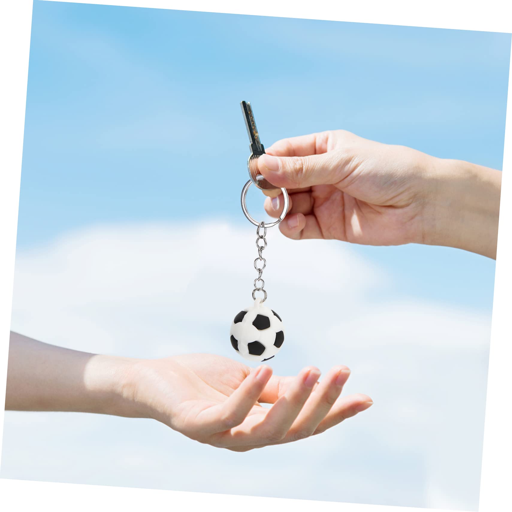 24stücke Teiliges Fußball Schlüsselanhänger Schlüsselringe Für Party-dekoration Taschenanhänger Für Jungen Und Fußballfans