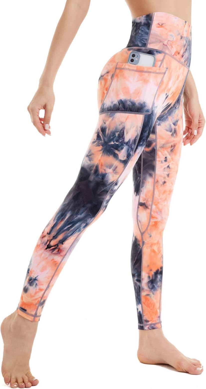 iniber Women's High Waist Yoga Pants Tummy Control Butt Lift Booty Slimming Leggings Workout Running Tights
