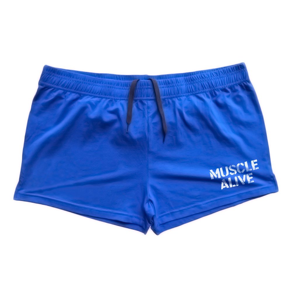 Muscle Alive Mens Bodybuilding Shorts 3" Inseam Cotton