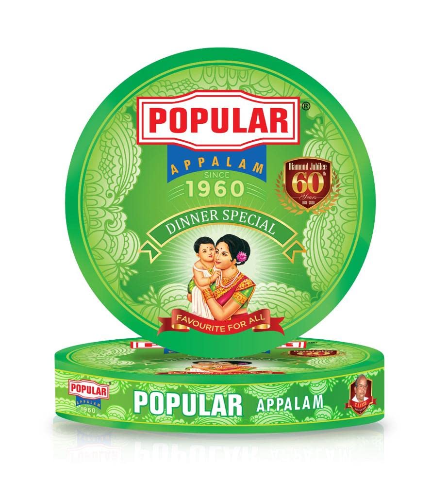 Popular Appalam Dinner Manual 175G (2 * 175G) Pack of 2 350G