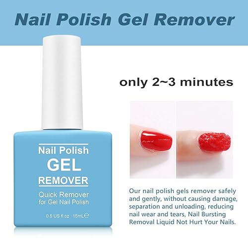 Miniatura 2 de SOLOTREE Gel removedor de esmalte de uñas, removedor de esmalte de uñas, kit de removedor de esmalte de uñas de gel, gel removedor de esmalte de