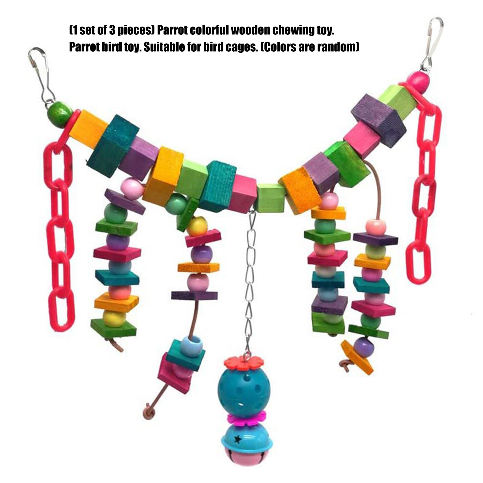Jouet à suspendre coloré pour calopsittes calopsittes caïques activité de mastication sûre jouet à suspendre
