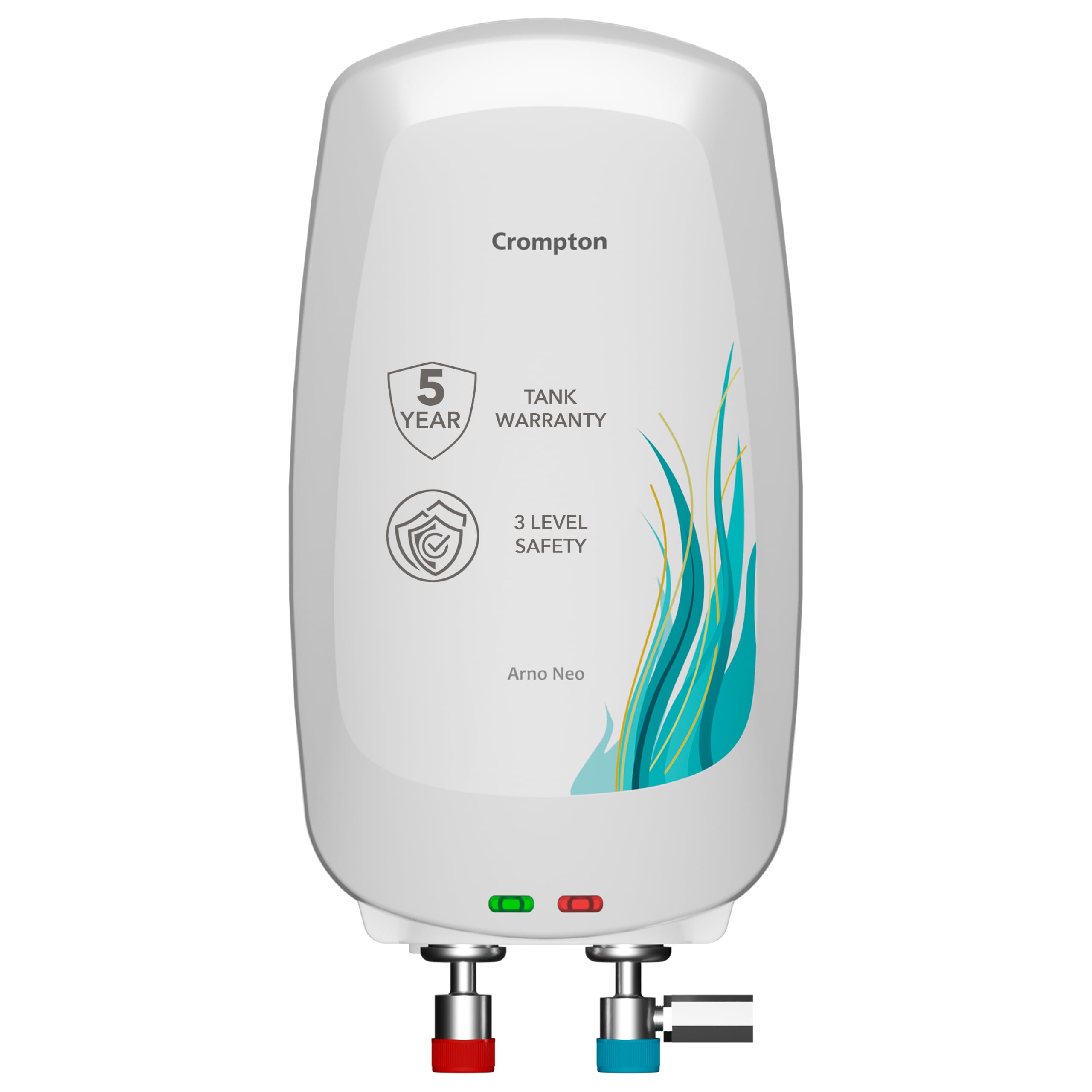 Crompton Arno Neo 5 Litres instant water heater (Geyser) with 3 Level Advance Safety and Food grade technology|Rust proof Body | 5 years tank warranty | 2 years element warranty-image-3