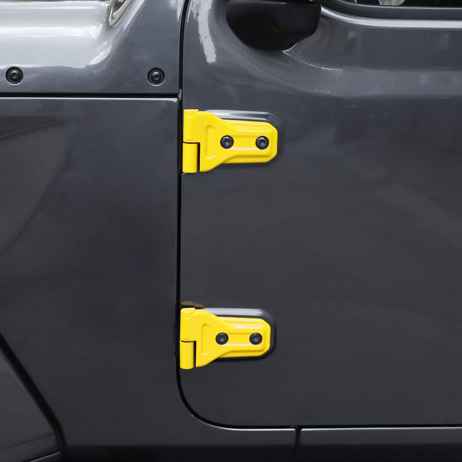 8PCS Yellow Door Hinge Cover Trim Accessories for 2018-2024 2025+ Jeep Wrangler JL JLU for 2020-2024 2025+ Jeep Gladiator JT
