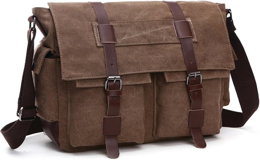 Borsa A Tracolla Uomo VARLIVOO Per Laptop 15" - Nylon Resistente All'Acqua, 40x16x26 Cm