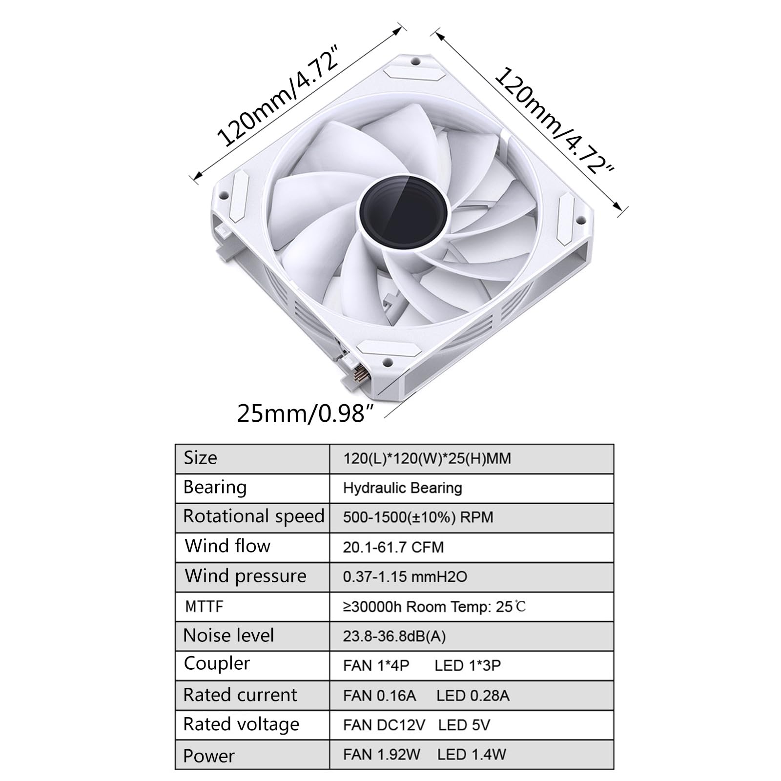 Computergehäuse Lüfter, 120 mm ARGB Lüfter für Computergehäuse, Sync, CPU Kühler, Kühler, buntes Gehäuse, 5 V, 3-polig, PWM