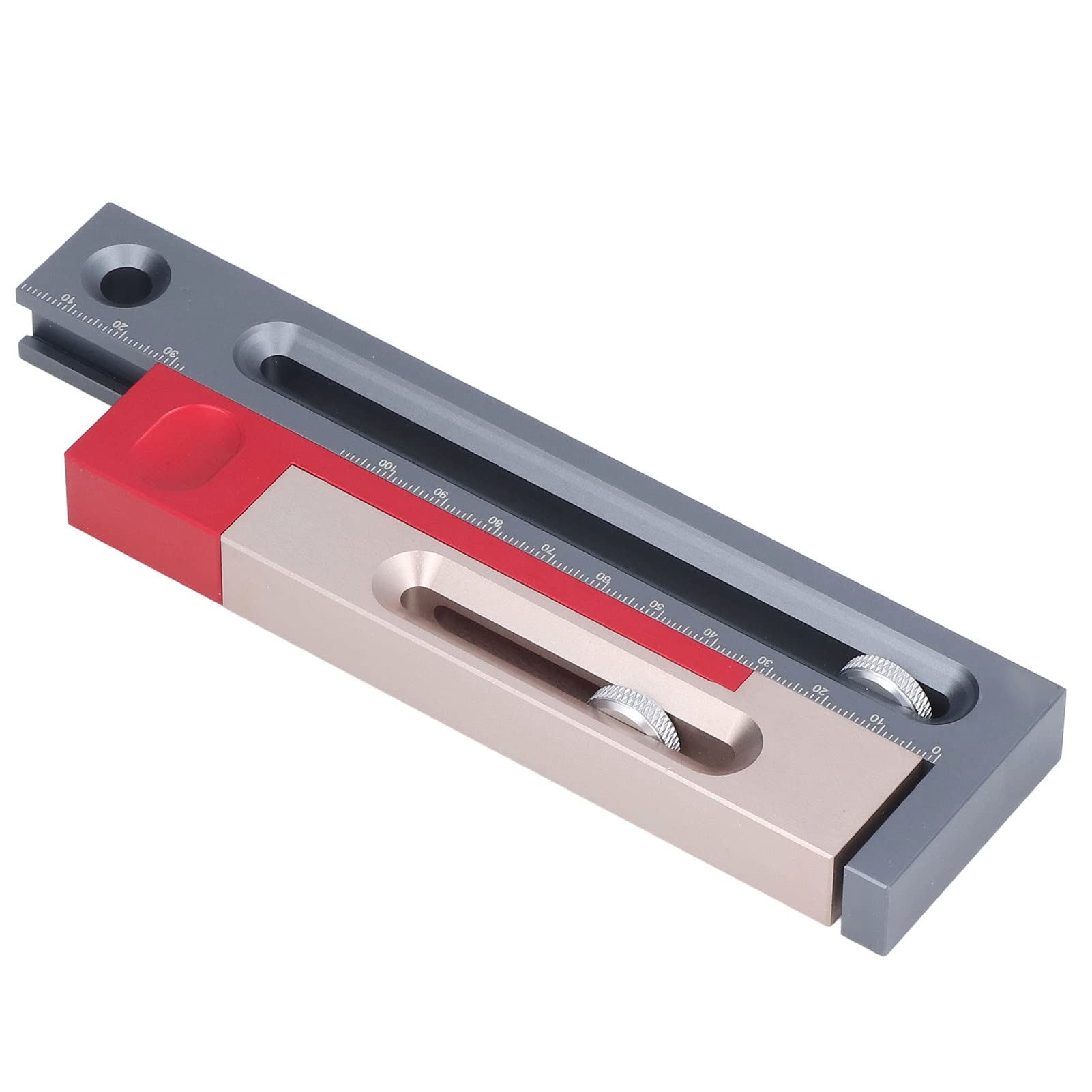 Hyuduo Regulator Szczeliny Piły, Regulator Szczeliny Piły Stołowej z Drewna Kompozytowego ze Stopu Aluminium, Narzędzie do Kompensacji Długości Umożliwiające Dokładne Pozycjonowanie, łatwa Obsługa dla