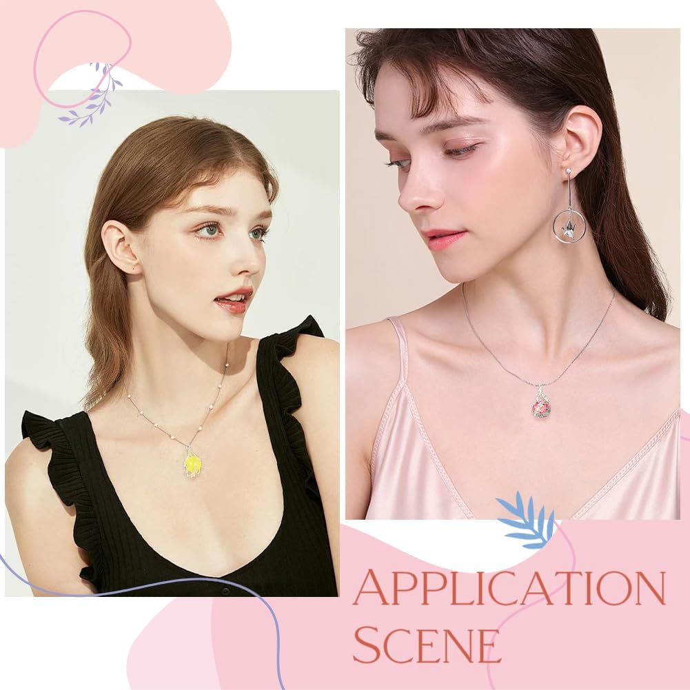 SUNNYCLUE 1 Box 10Pcs Branch Shape Blanks Claw Pendant Trays Bulk Silver Brass Empty Prong Bezel Adjustable Cage Stone Holder Charm for Jewelry Making DIY Necklace Craft Finding Supplies Women Adults - Image 6