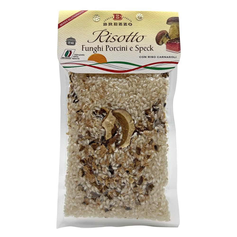 Brezzo Tris Risotti de 300 g aux cèpes Speck, Safran Champignons Cèpes et à la truffe