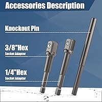 Vista 7 de Kit extractor de pernos mejorado, juego de dados extractores de pernos pelados de 32 piezas, removedor de pernos redondeados, extractor de tuercas