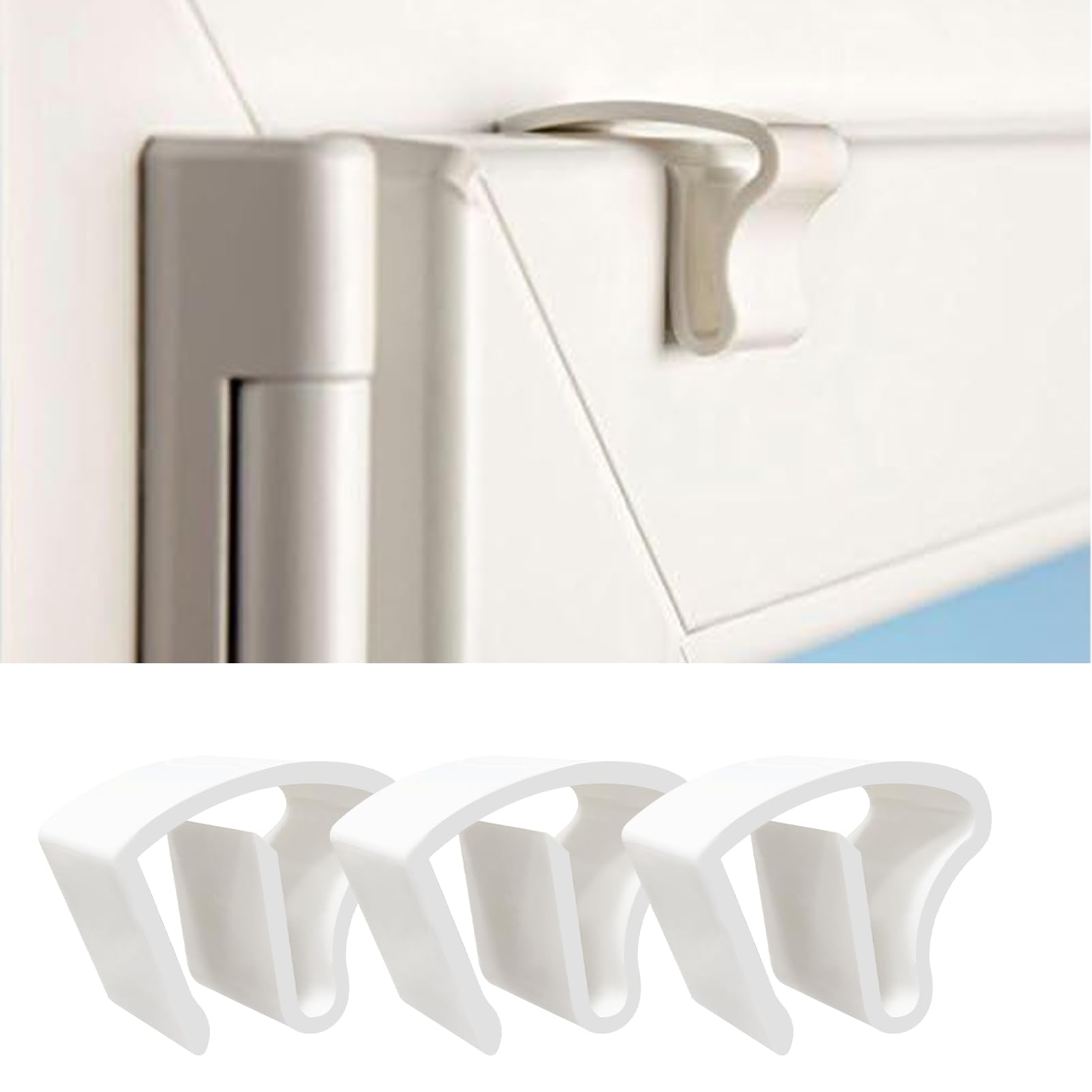 8 Stück Jalousien Klemmträger Universal - Ohne Bohren Montage | Für Holz, PVC & Alu Fenster