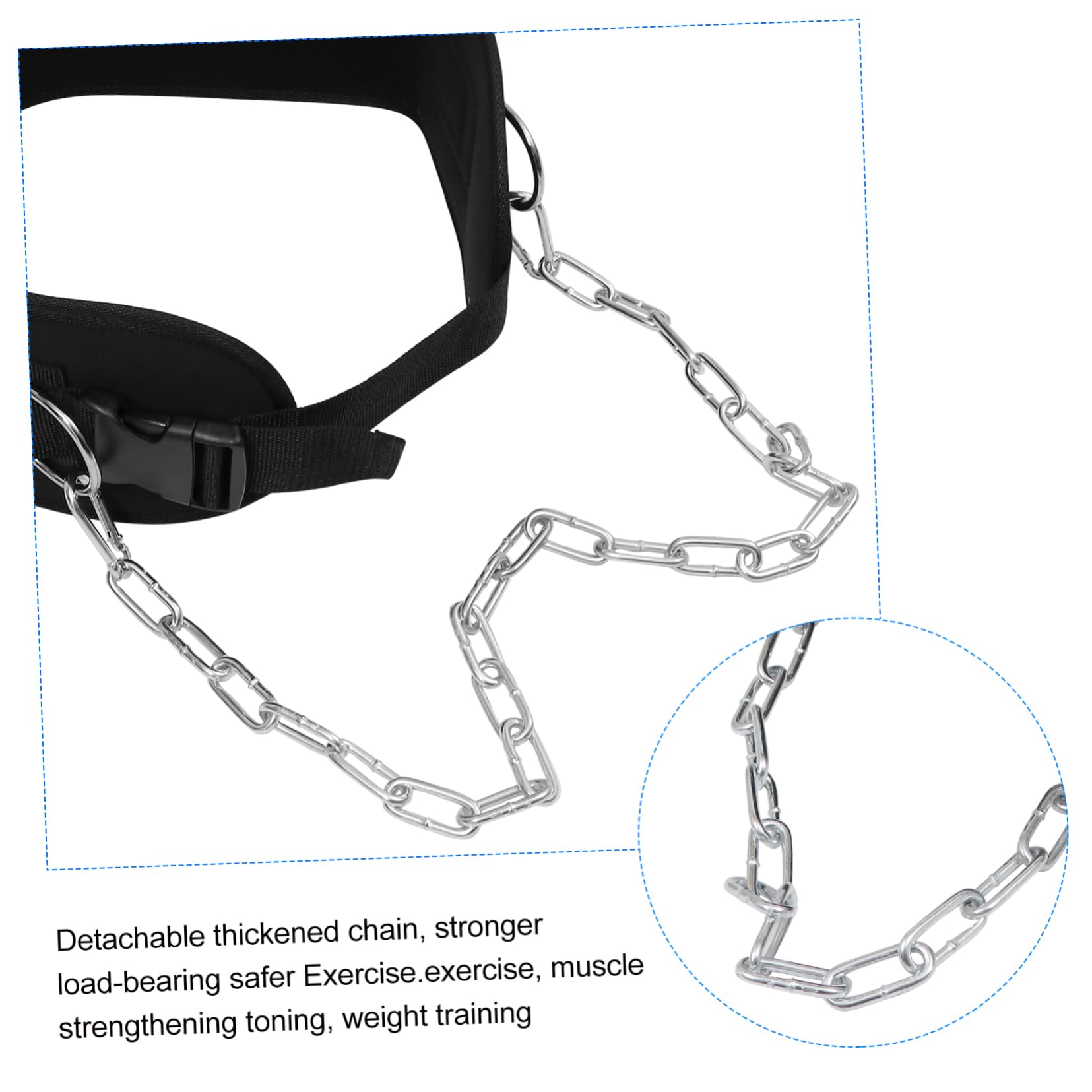 SUPVOX 1pezzi Cintura Per Sollevamento Pesi Con Catena Galvanizzata Attrezzatura Per Allenamento Muscolare Per Dips e Trazioni Protezione Della Vita Accessorio Fitness Per Uomini e Donne