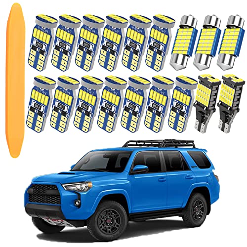 WEIMELTOY LED Interior Light Kit Package for Toyota 4Runner 2006-2021 Interior Lights + License Plate Lights + Cargo Lights + Back Up Reverse Lights + Install Tool etc. (18pcs LED bulbs total)