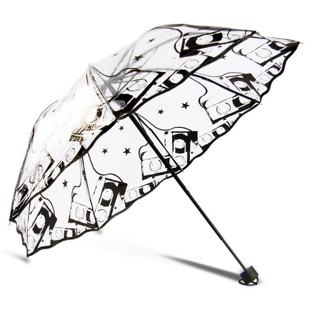 WerFamilyProtable Beautiful Romantic Rainy Rain Custom Foldable Raining Clear Transparent Umbrella