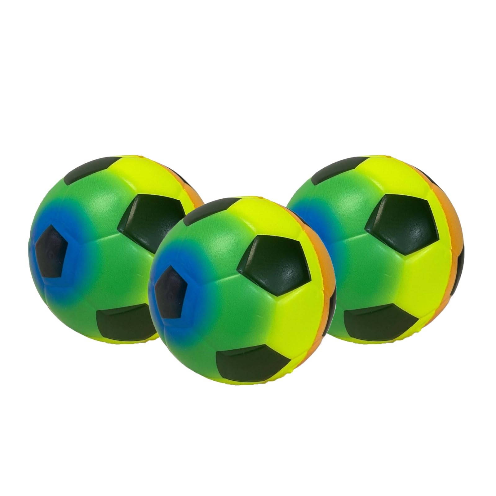 SDMAX Multicolour Foam Sponge Soccer Ball, Fun Mini Soft Balls, Indoor Outdoor Football Soccer Ball, Great Fun Kids, Children, Adults Soft Football (Pack of 3)