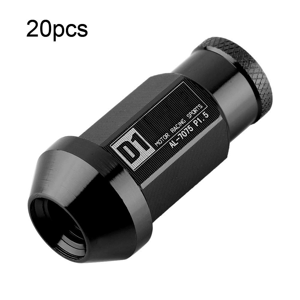 Dadi Per Pneumatici In Alluminio Gorgeri - M12x1.5, Colore Nero, Per Auto Sportive, Confezione Da 20 - Foto 11