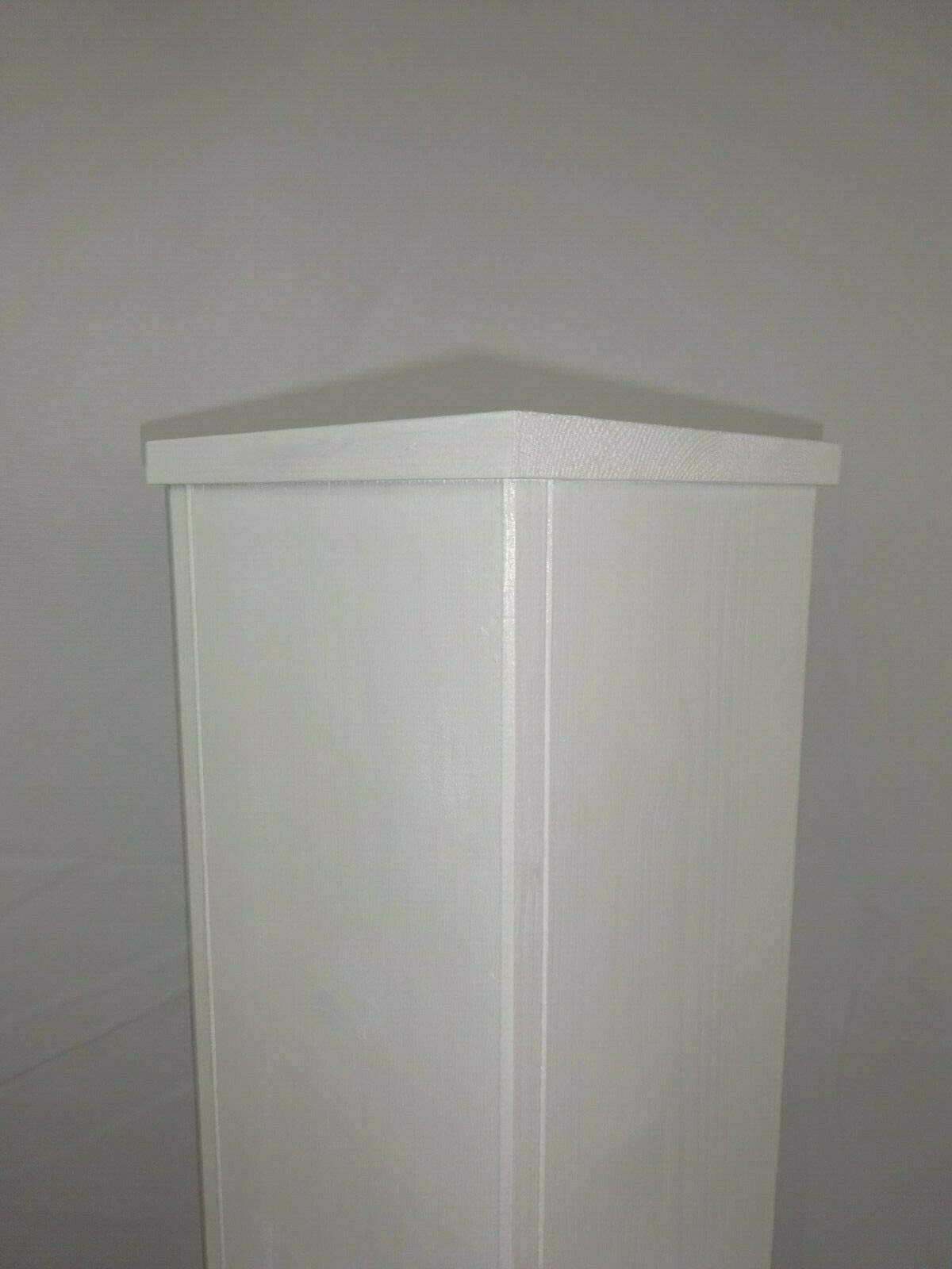 Colonna Decorativa Wolkenstube 90x30x30cm | Piedistallo Bianco | Portata 100kg | Fatto A Mano
