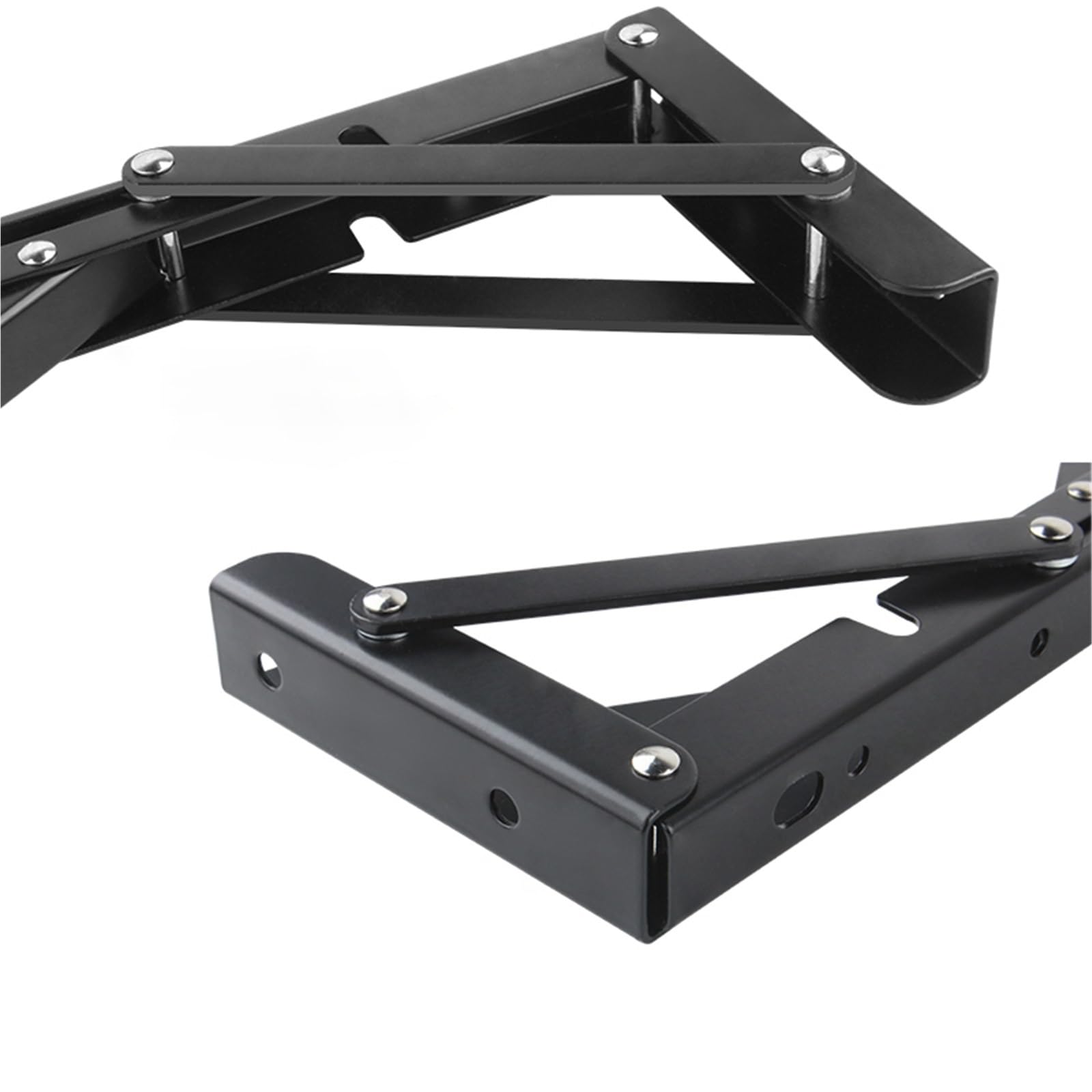 2 uds 6-20 pulgadas ajustable montado en la pared triángulo soporte de ángulo plegado banco mesa estante muebles pesado Hardware Para Montaje(20 Inch)