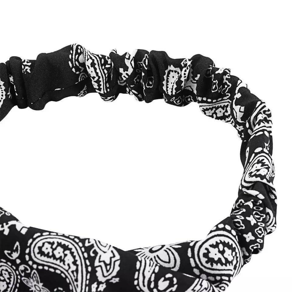 Image of El Regalo Scarf Bandana Headbands for Girls & Women- Elastic Bandanas Triangle Hairband Boho Scarf Headband Headwear Hair Accessory (Option-4, One Size),Multicolor