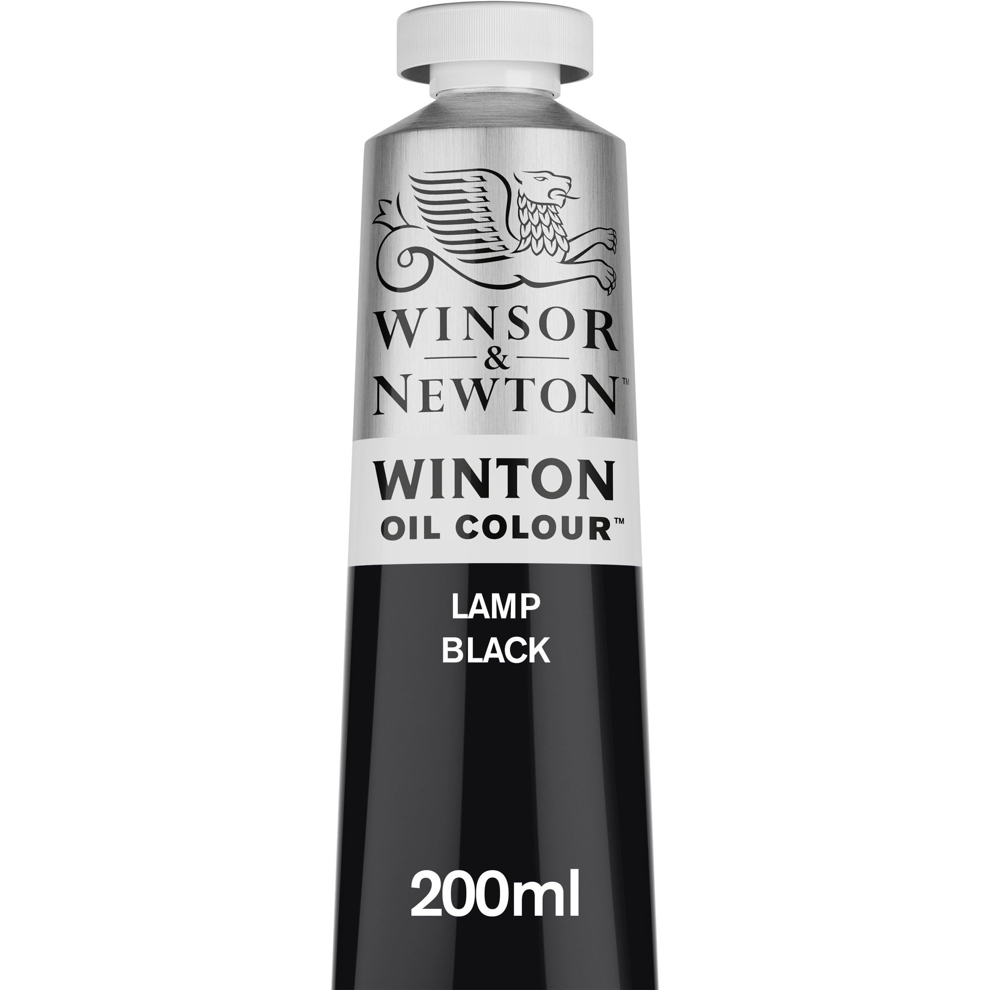 Winsor & Newton Winton Oil Color, 200ml (6.75-oz), Lamp Black