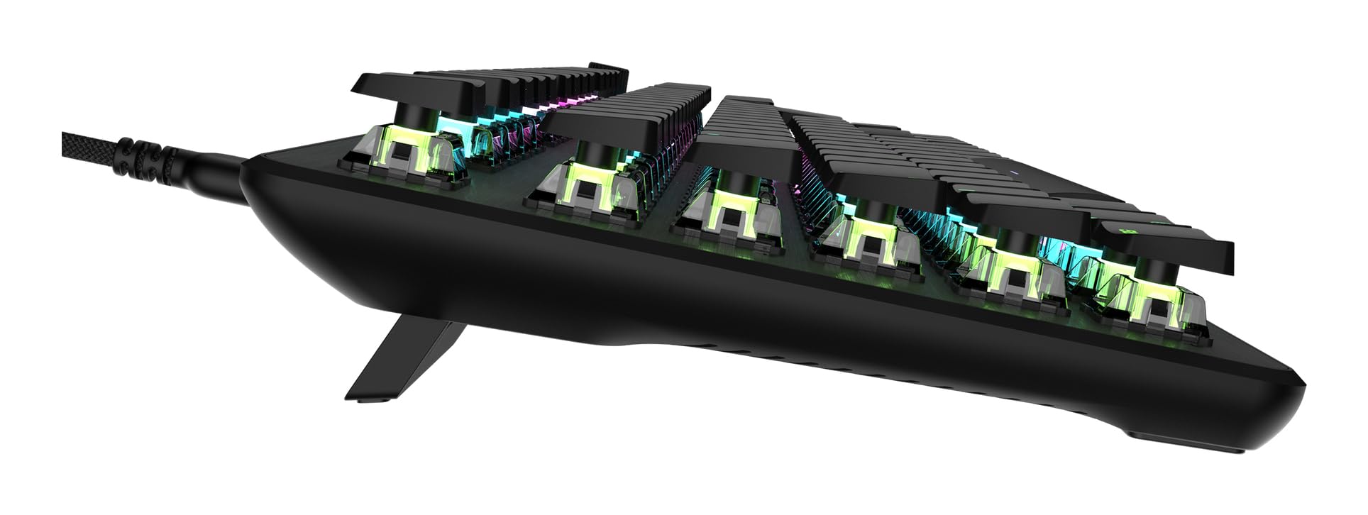 Turtle Beach Vulcan II TKL RGB Tenkeyless mechaniczna klawiatura gamingowa do PC – przełączniki liniowe z możliwością wymiany podczas pracy, podświetlenie RGB na przycisk, regulacja głośności