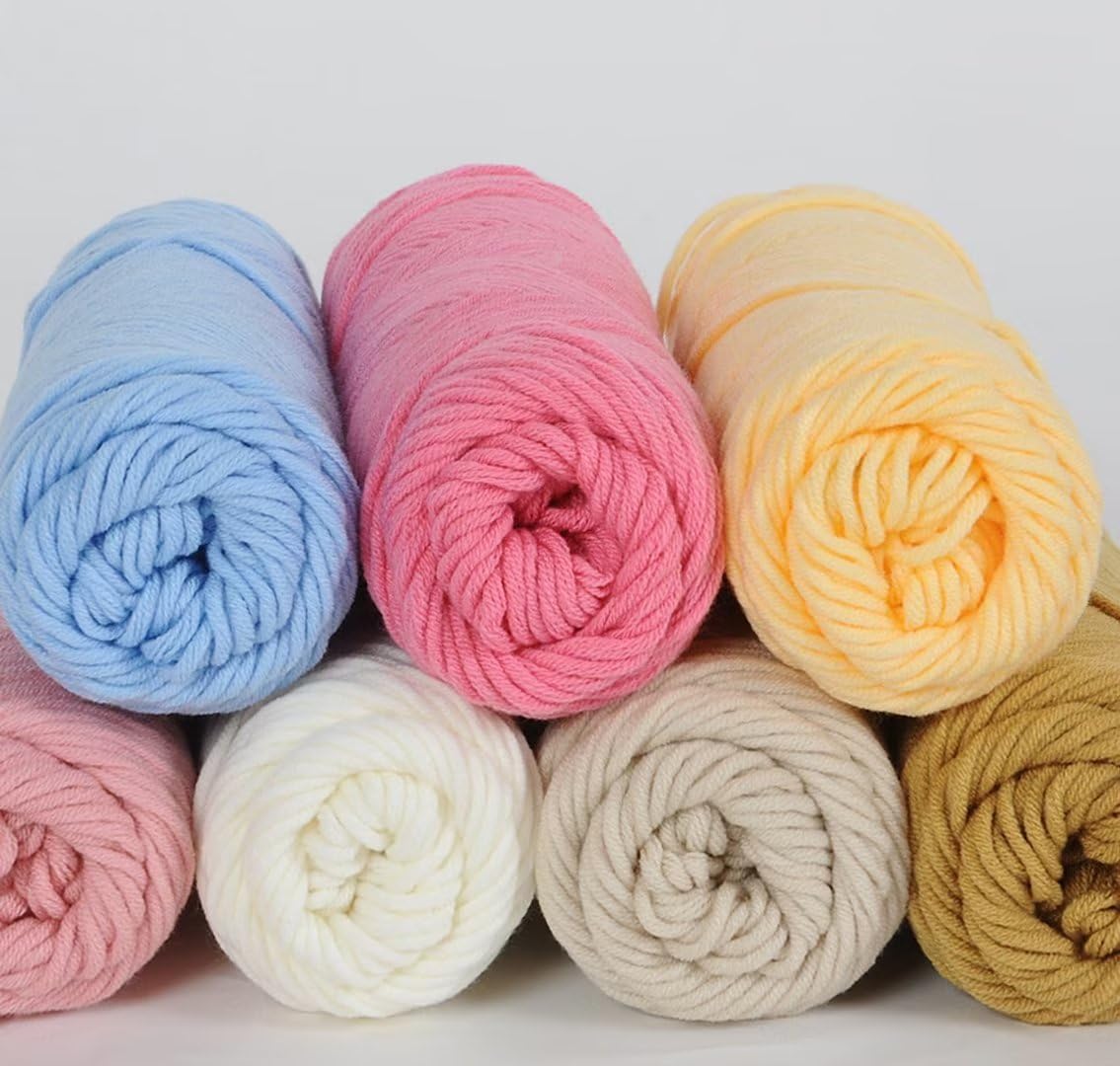 Miękka włóczka szydełkowa 100g Tufted Yarn Ball, 8-nitkowa włóczka szydełkowa do robienia na drutach swetrów i szalików, włóczka akrylowa do robienia dywanów Punch Needle, 3mm gruba nić do szycia haft