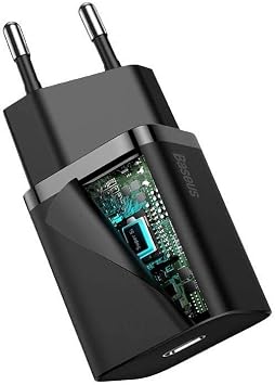 Baseus Super Si PD 25W Type-c To Type-c Kablo Duvar Şarj Seti Siyah