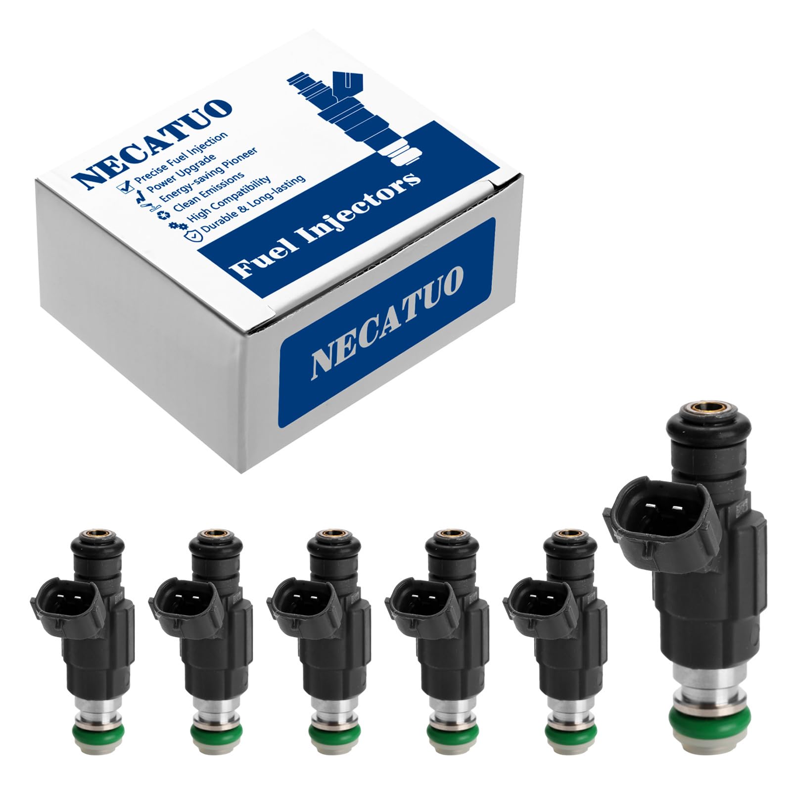 Set of 6 Fuel Injectors - Compatible with Nissan Infiniti Maxima Altima Murano FX35 FX45 M35 M45 3.5L 4.5L - Replaces FBJC-101 FJ751 842-12239