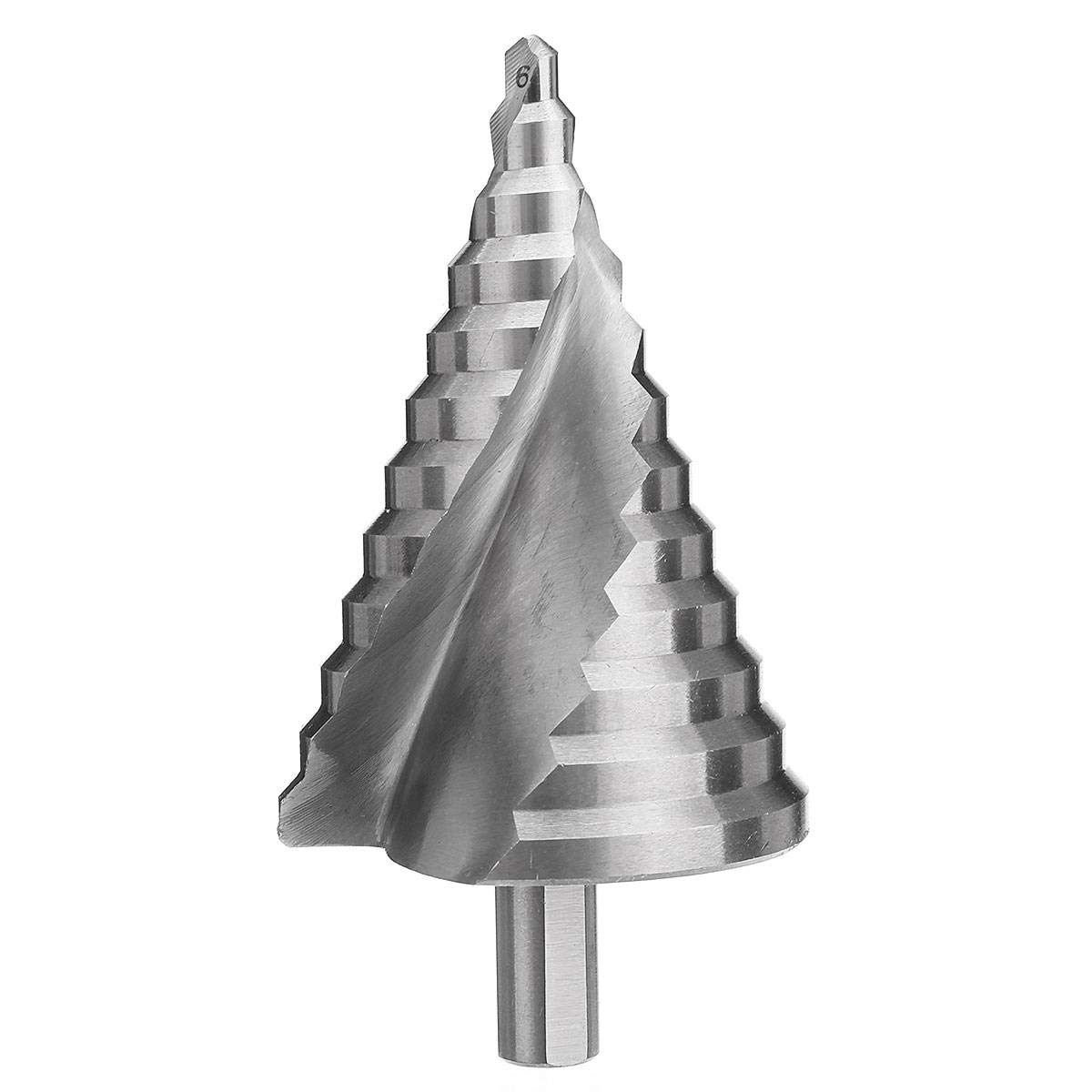 VIDOO Wiertło Stopniowe HSS 4341 6-60mm Stal Szybkotnąca 12 Stopni Proste