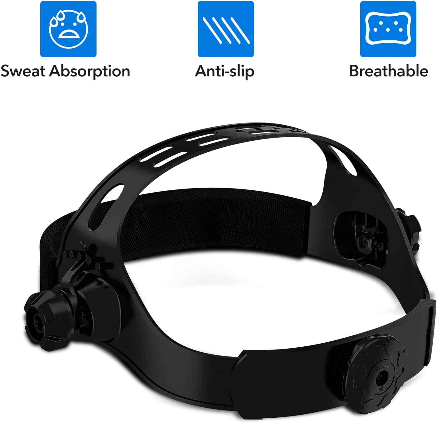 TRQWH Welding Helmet Headgear - Welding Hood Headgear Replacement Headgear Welding Helmet Accessories Welding Headgear with Sweatband for Square Hole Welding Helmet, Adjustable
