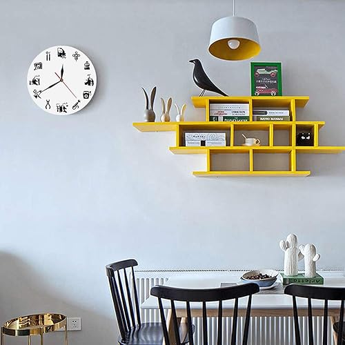 Miniatura 8 de The Geeky Days Moderno reloj de pared silencioso sin tictac clínica dental oficina signo decoración endodoncista reloj reloj dentistas regalo