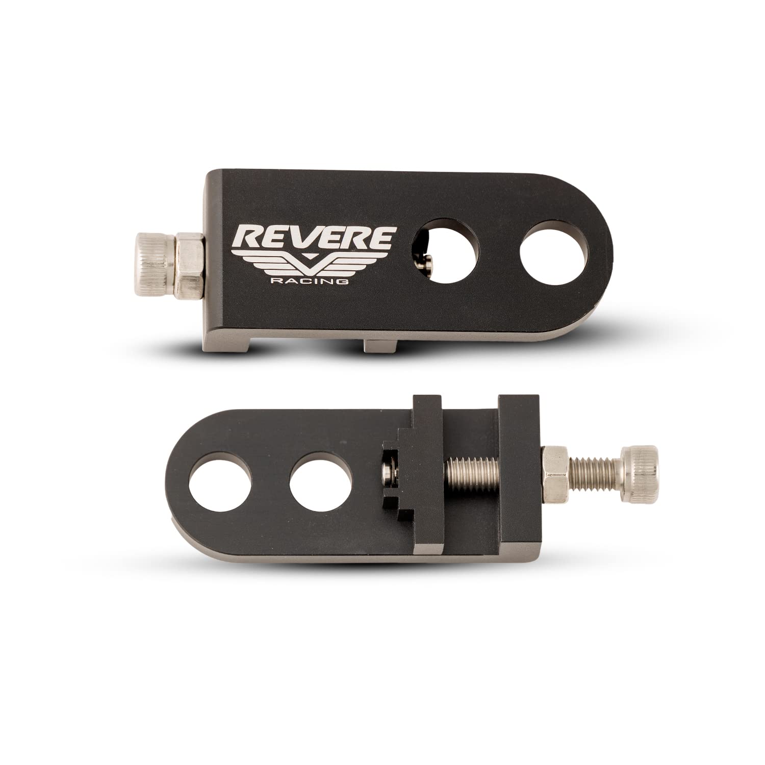 Revere BMX High Performance Pair of 2 Chain Tensioner for Road and MTB Bikes | Lightweight Aluminum Alloy (Black)