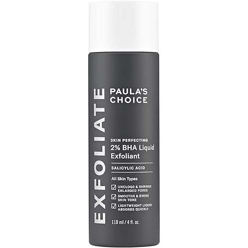 Paula's Choice SKIN PERFECTING 2% BHA Liquid Exfoliant with Salicylic Acid, Facial Polish for Enlarged Pores, Wrinkles & Fine Lines, Suitable for Blackhead-Prone Skin, Fragrance-Free
