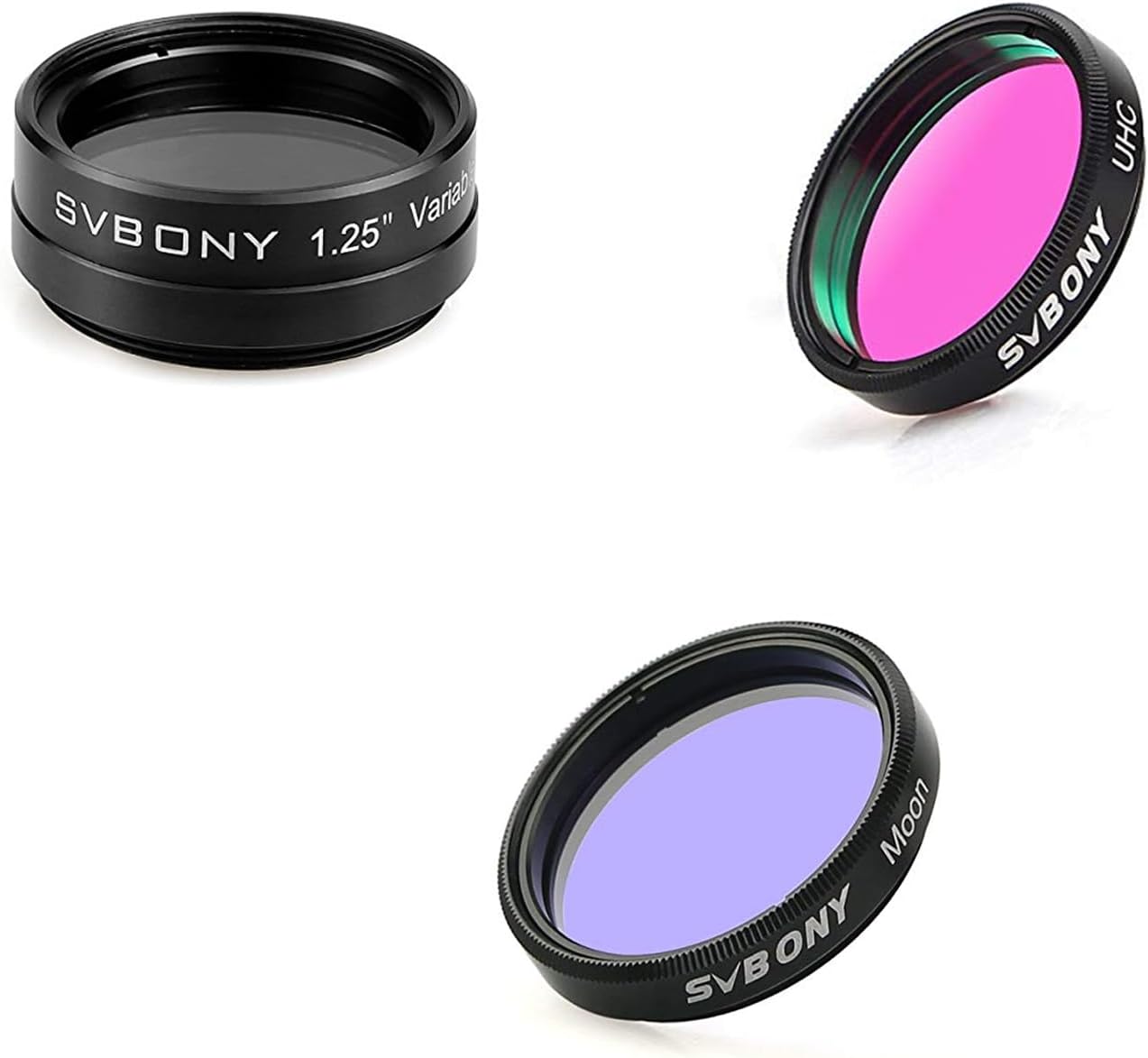 SVBONY Telescope Filter 1.25 inches Variable Polarizing Filter Bundle with 1.25 inches UHC and Planetary Filter