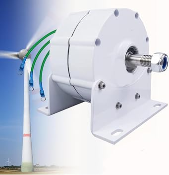 Generator Low Speed 2000W 12V 24V 3 Phase Gearless Permanent Magnet AC Generator for Wind Turbine Generator, 220V