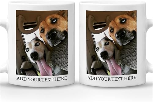 Taza personalizada con imágenes de mascotas, texto, foto, personalizada, 11 onzas, 15 onzas, taza de viaje, regalos para familiares, parejas,