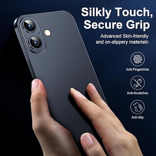 Miniatura 4 de Purluct Funda magnética delgada diseñada para iPhone 14 Pro Max compatible con MagSafe, parte trasera dura de piel mate delgada antidedos Funda