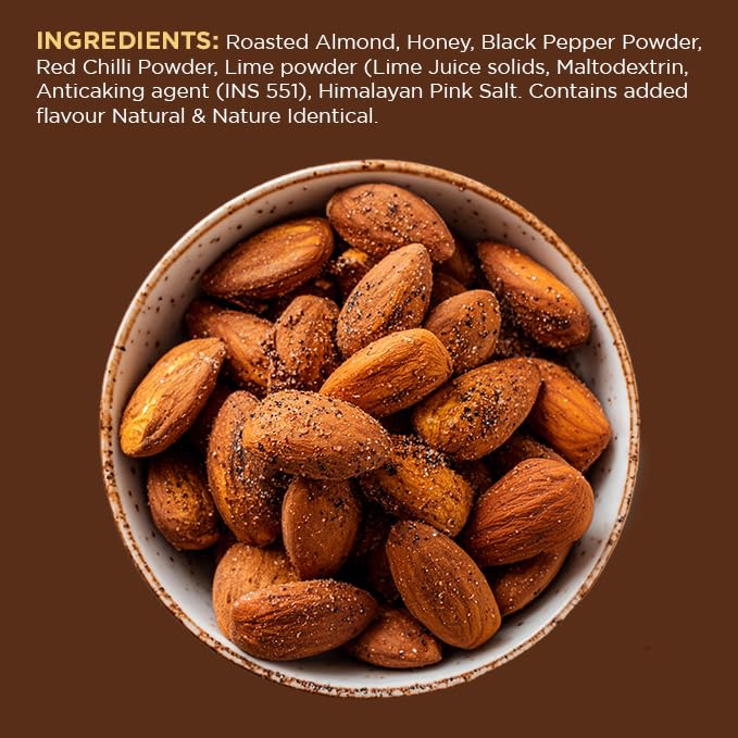 Image of Open Secret Roasted Almonds and Cashews 1000g | Black Pepper Flavoured | Premium, Crunchy & Delicious Snack | Reusable Jar