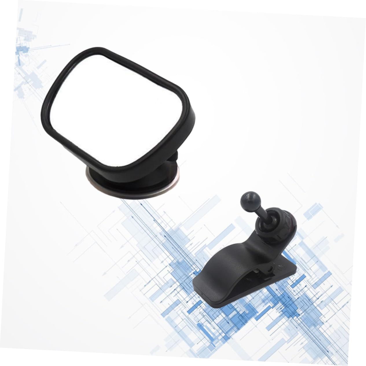 Beatifufu Adjustable Rearview Mirror Suction Mirror for Blind Safe Driving Parking