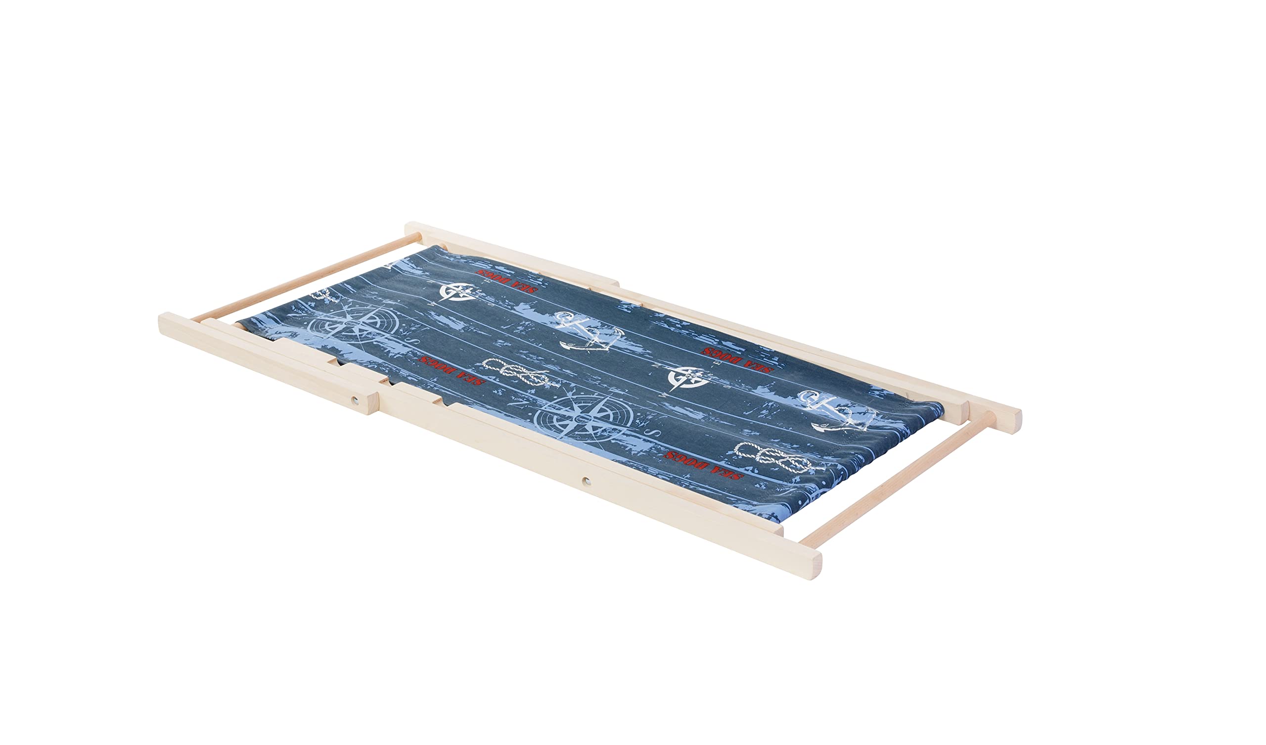 Tumbona de Madera Ajustable para Playa y Jardín Construcción Robusta y Sólida Material Práctico Fácil de Transportar 119 cm x 58 cm Color Azul Oscuro