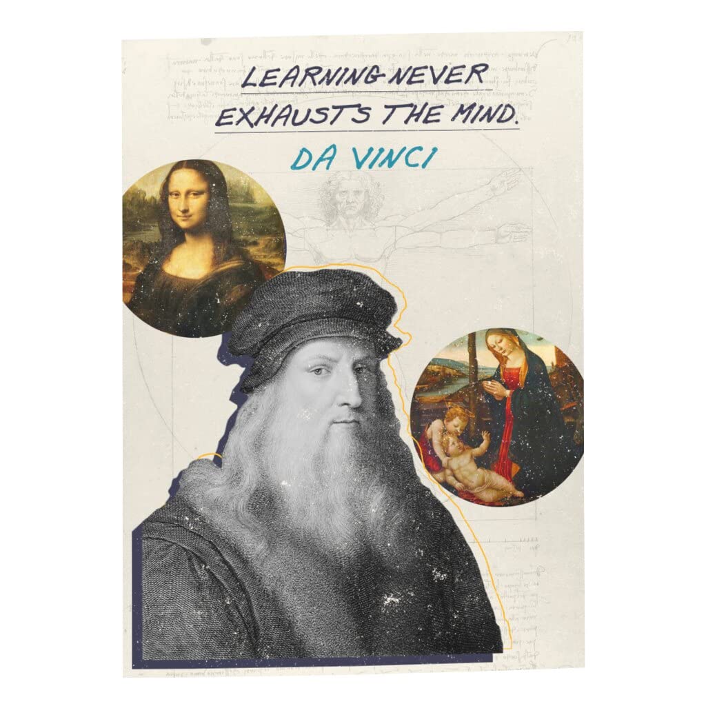 Affiche Learning Never Exhausts the Mind poster Da Vinci pour déco murale